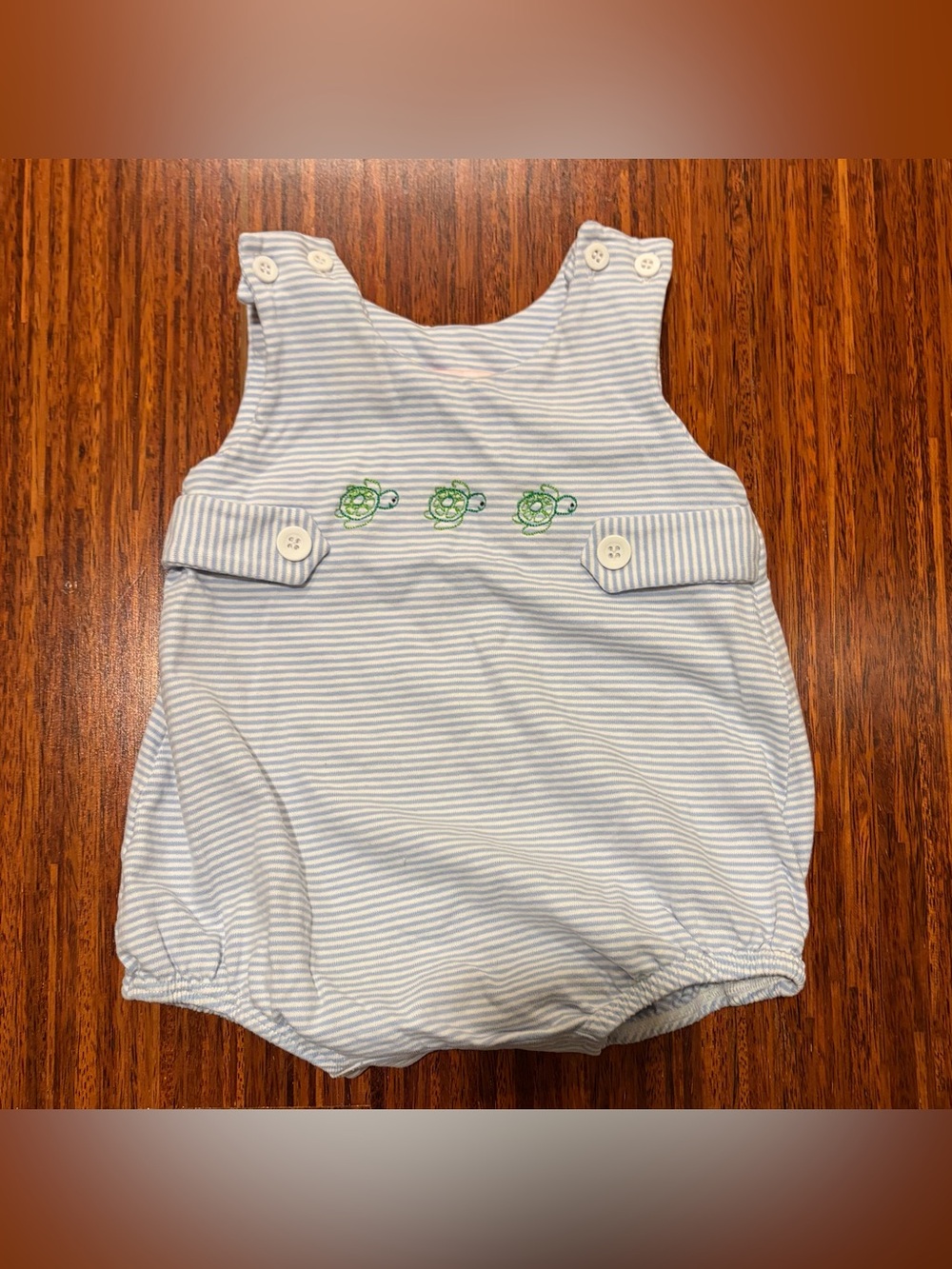Peggy Green Soft Knit Turtle Bubble Romper 6-12 Months classic baby